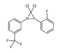 2,2-dichloro-3-(2-fluorophenyl)-1-[3-(trifluoromethyl)phenyl]aziridine结构式