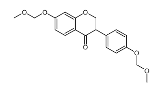 (+/-)-2,3-Dihydro-7-(methoxymethoxy)-3-(4-(methoxymethoxy)phenyl)-4H-1-benzopyran-4-on Structure