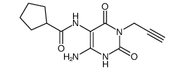 Cyclopentanecarboxamide,N-[4-amino-1,2,3,6-tetrahydro-2,6-dioxo-1-(2-propynyl)-5-pyrimidinyl]- (9CI)结构式