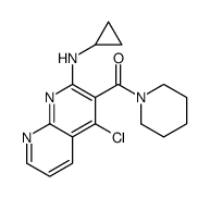 [4-chloro-2-(cyclopropylamino)-1,8-naphthyridin-3-yl]-piperidin-1-ylmethanone Structure