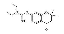 7-Hydroxy-2,2-dimethyl-4-chromanone 7-(N,N-diethylisourea)结构式