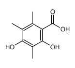 2,4-dihydroxy-3,5,6-trimethylbenzoic acid Structure