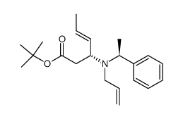 (3R,4E,αS)-tert-butyl 3-(N-allyl-N-α-methylbenzylamino)-hept-4-enoate结构式