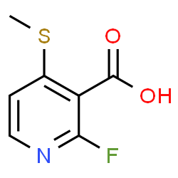 2-Fluoro-4-(methylsulfanyl)pyridine-3-carboxylic acid结构式