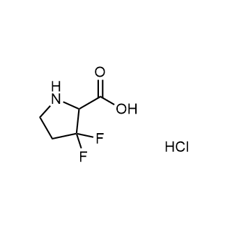 3,3-二氟吡咯烷-2-羧酸盐酸盐结构式