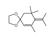 8-Isopropylidene-7,9,9-trimethyl-1,4-dioxaspiro[4.5]dec-6-ene结构式