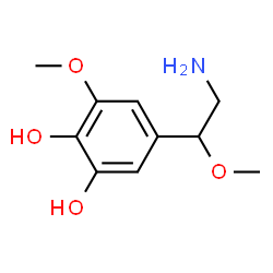 1,2-Benzenediol, 5-(2-amino-1-methoxyethyl)-3-methoxy- (9CI) Structure