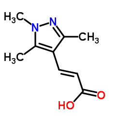 3-(1,3,5-三甲基-1H-吡唑-4-基)丙烯酸酸结构式