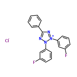 2,3-BIS(3-FLUOROPHENYL)-5-PHENYLTETRAZOLIUMCHLORIDE Structure