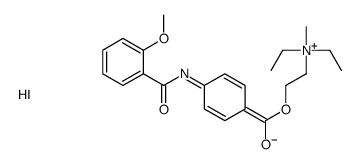 diethyl-[2-[4-[(2-methoxybenzoyl)amino]benzoyl]oxyethyl]-methylazanium,iodide Structure