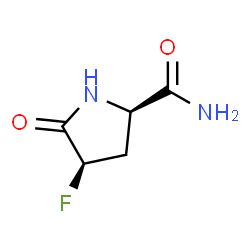 2-Pyrrolidinecarboxamide,4-fluoro-5-oxo-,(2R,4R)-rel-(9CI) Structure