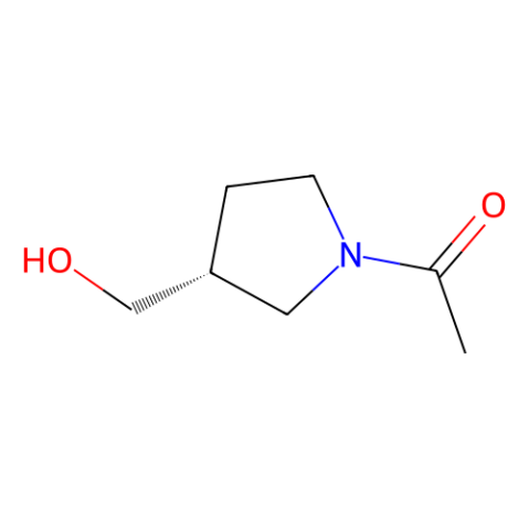 1-[(3R)-3-(hydroxymethyl)pyrrolidin-1-yl]ethan-1-one结构式