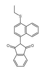 2-(4-ethylthio-1-naphthyl)-indan-1,3-dione结构式