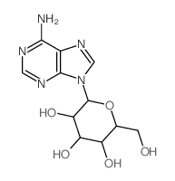 9H-Purin-6-amine, 9-b-D-allopyranosyl- Structure