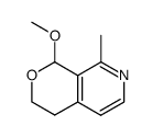 1-methoxy-8-methyl-3,4-dihydro-1H-pyrano[3,4-c]pyridine结构式