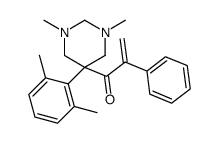 1-[Hexahydro-1,3-dimethyl-5-(2,6-xylyl)pyrimidin-5-yl]-2-phenyl-2-propen-1-one结构式