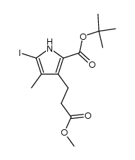 t-butyl 5-iodo-3-(2-methoxycarbonylethyl)-4-methylpyrrole-2-carboxylate Structure