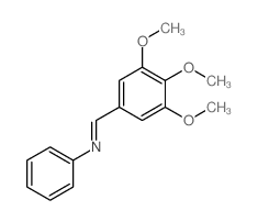 Benzenamine,N-[(3,4,5-trimethoxyphenyl)methylene]-结构式