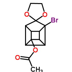 1'-Bromo-4'H-spiro[1,3-dioxolane-2,9'-pentacyclo[4.3.0.02,5.03,8.04,7]nonan]-4'-yl acetate Structure