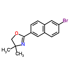 2-(6-Bromo-2-naphthalenyl)-4,5-dihydro-4,4-dimethyloxazole Structure