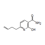 6-(丁-3-烯-1-基)-2-羟基烟酰胺结构式