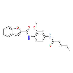 N-[2-Methoxy-4-(pentanoylamino)phenyl]-1-benzofuran-2-carboxamide structure