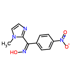 (Z)-N-Hydroxy-1-(1-methyl-1H-imidazol-2-yl)-1-(4-nitrophenyl)methanimine结构式