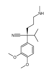 (2R)-2-(3,4-dimethoxyphenyl)-5-(methylamino)-2-propan-2-ylpentanenitrile结构式