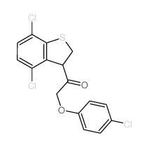 Ethanone,2-(4-chlorophenoxy)-1-(4,7-dichloro-2,3-dihydrobenzo[b]thien-3-yl)-结构式