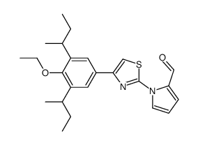 1-[4-[3,5-di(butan-2-yl)-4-ethoxyphenyl]-1,3-thiazol-2-yl]pyrrole-2-carbaldehyde结构式