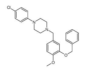 1-(4-chlorophenyl)-4-[(4-methoxy-3-phenylmethoxyphenyl)methyl]piperazine Structure