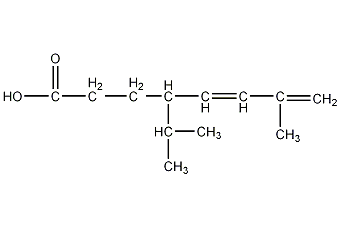 (4ξ,5E)-4-Isopropyl-7-methyl-5,7-octadienoic acid Structure