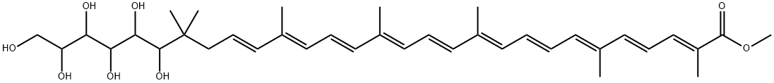 1,2-Dihydro-1-(1,2,3,4,5,6-hexahydroxyhexyl)-8'-apo-ψ,ψ-caroten-8'-oic acid methyl ester picture