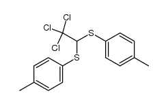 1,1,1-Trichlor-2,2-bis-p-tolylmercapto-ethan结构式