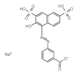 2,7-Naphthalenedisulfonicacid, 3-hydroxy-4-[2-(3-nitrophenyl)diazenyl]-, sodium salt (1:2) picture