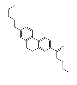 1-(7-pentyl-9,10-dihydrophenanthren-2-yl)hexan-1-one结构式