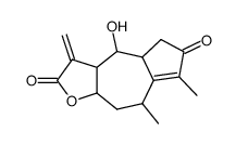 3a,4a,5,8,9,9a-Hexahydro-4-hydroxy-7,8-dimethyl-3-methyleneazuleno[6,5-b]furan-2,6(3H,4H)-dione结构式