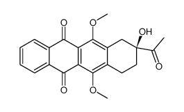 4-Demethoxy-7-desoxy-9-epi-daunomycinondimethylether Structure