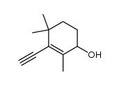 rac-3-ethynyl-2,4,4-trimethylcyclohex-2-en-1-ol结构式