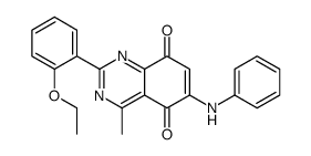 6-anilino-2-(2-ethoxyphenyl)-4-methylquinazoline-5,8-dione Structure