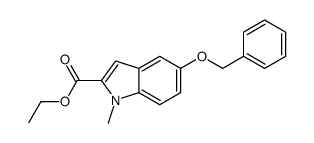 ethyl 1-methyl-5-phenylmethoxyindole-2-carboxylate结构式