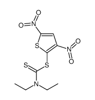 (3,5-dinitrothiophen-2-yl) N,N-diethylcarbamodithioate结构式