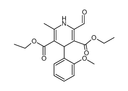 diethyl 2-methyl-4-(2-methoxyphenyl)-6-formyl-1,4-dihydropyridine-3,5-dicarboxylate结构式