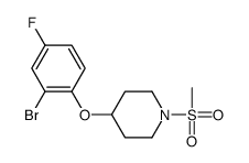 4-(2-bromo-4-fluorophenoxy)-1-methylsulfonylpiperidine结构式