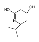 2-Piperidinone, 4-hydroxy-6-(1-methylethyl)-, (4R,6R)- (9CI)结构式