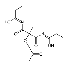 [2-methyl-1,3-dioxo-1,3-bis(propanoylamino)propan-2-yl] acetate结构式