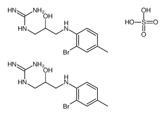 [N'-[3-(2-bromo-4-methylanilino)-2-hydroxypropyl]carbamimidoyl]azanium,sulfate Structure