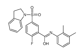 5-(2,3-dihydroindol-1-ylsulfonyl)-N-(2,3-dimethylphenyl)-2-fluorobenzamide Structure