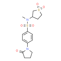 N-(1,1-dioxidotetrahydrothiophen-3-yl)-N-methyl-4-(2-oxopyrrolidin-1-yl)benzenesulfonamide结构式