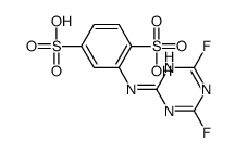 2-[(4,6-difluoro-1,3,5-triazin-2-yl)amino]benzene-1,4-disulfonic acid结构式